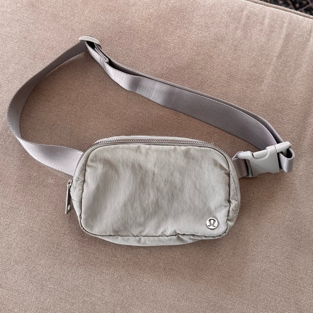 Gray Lululemon belt bag